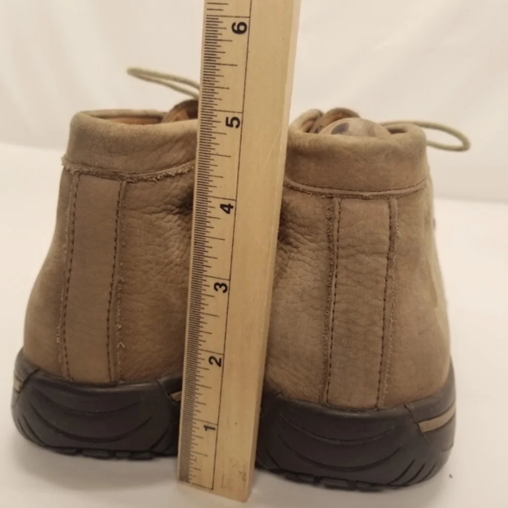 Alegria Mens Size 8.5US 42EU Chukka Boots Taupe Tan Leather Suede Ankle Boot